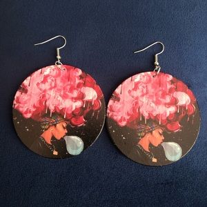 Women’s Ethnic Earrings Blowing Bubblegum Juneteenth